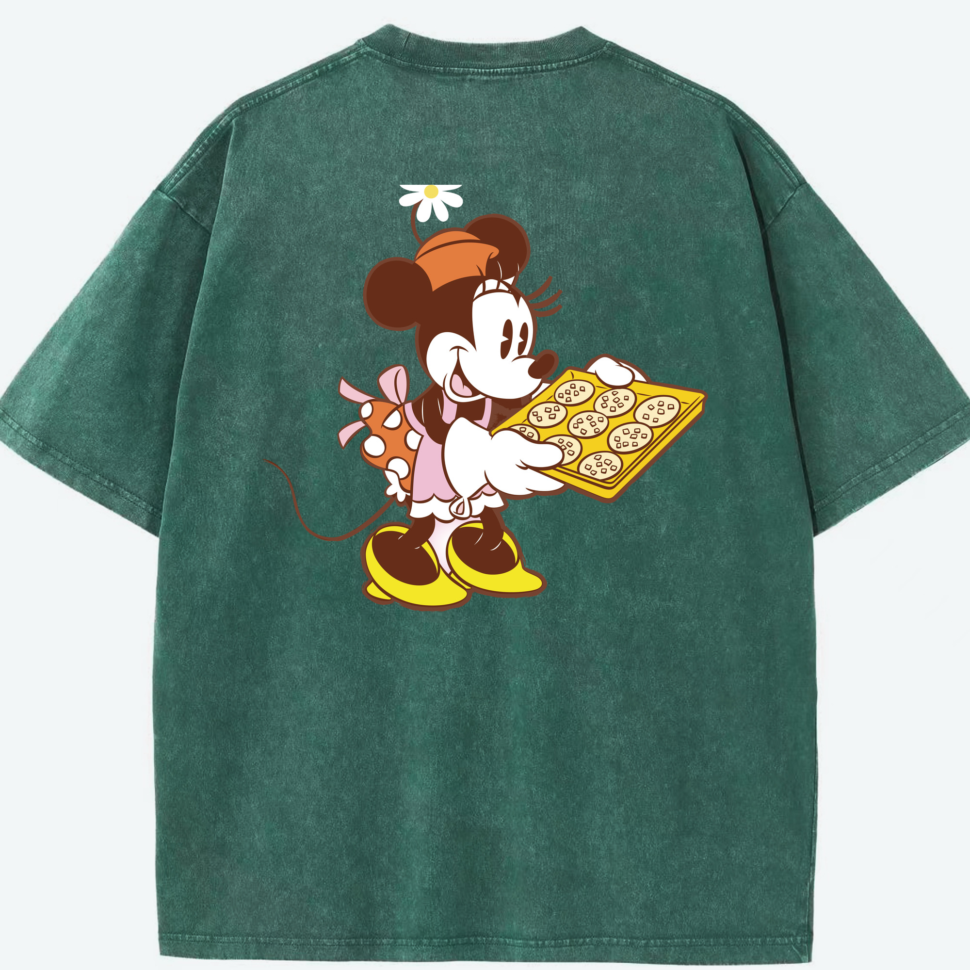 （画像用） ミッキーマウス Mickey Mouse 綿100% ヴィンテージ風 半袖Tシャツ（背面プリント）
